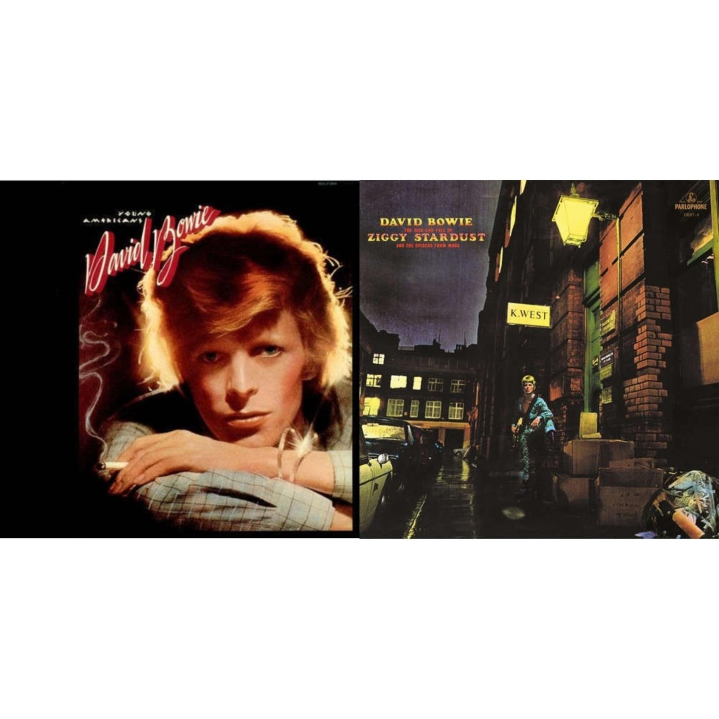 David Bowie - Young Americans (2016 Remastered Version) & Rise & Fall Of Ziggy Stardust (2012 Remaster) - LP Vinyl Bundle