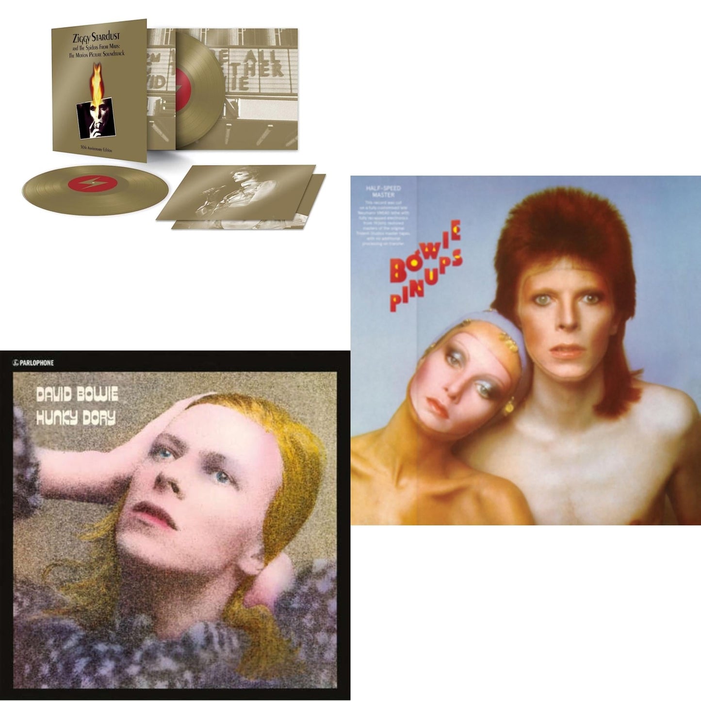David Bowie - Pinups (2015 Remaster) & Ziggy Stardust & The Spiders From Mars Ost (50Th Anniversary/2LP) & Hunky Dory