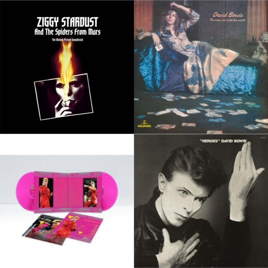 David Bowie - Heroes (2017 Remaster) & Montreal '87 (Limited/Pink LP Vinyl) & Ziggy Stardust & The Spiders From Mars Ost (2LP) & Man Who Sold The World (2015 Remaster)
