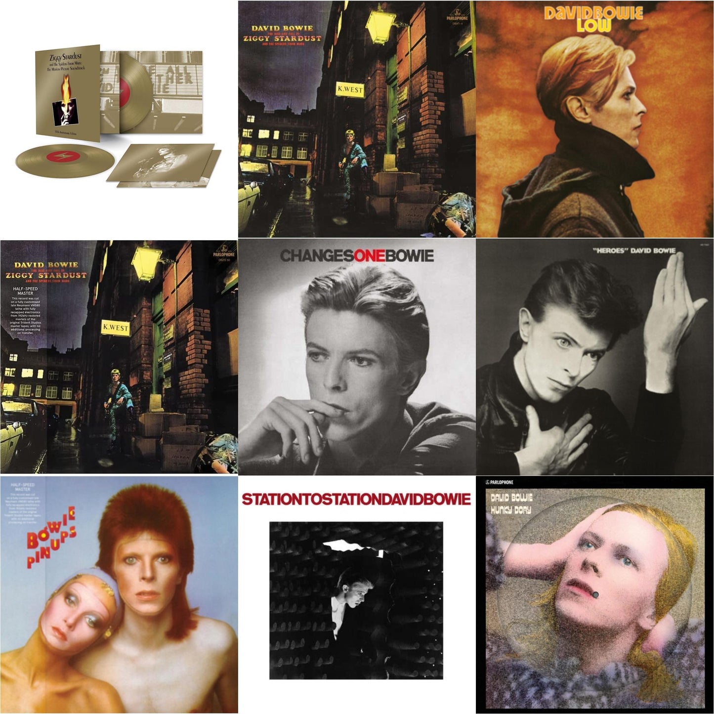 David Bowie - Heroes (2017 Remaster) & Low (2017 Remaster) & Station To Station (2016 Remastered Version) & Changesonebowie (180G) & Rise & Fall Of Ziggy Stardust & The Spiders From Mars (2012 Remaster/Half-Speed Master) & Hunky Dory (2015