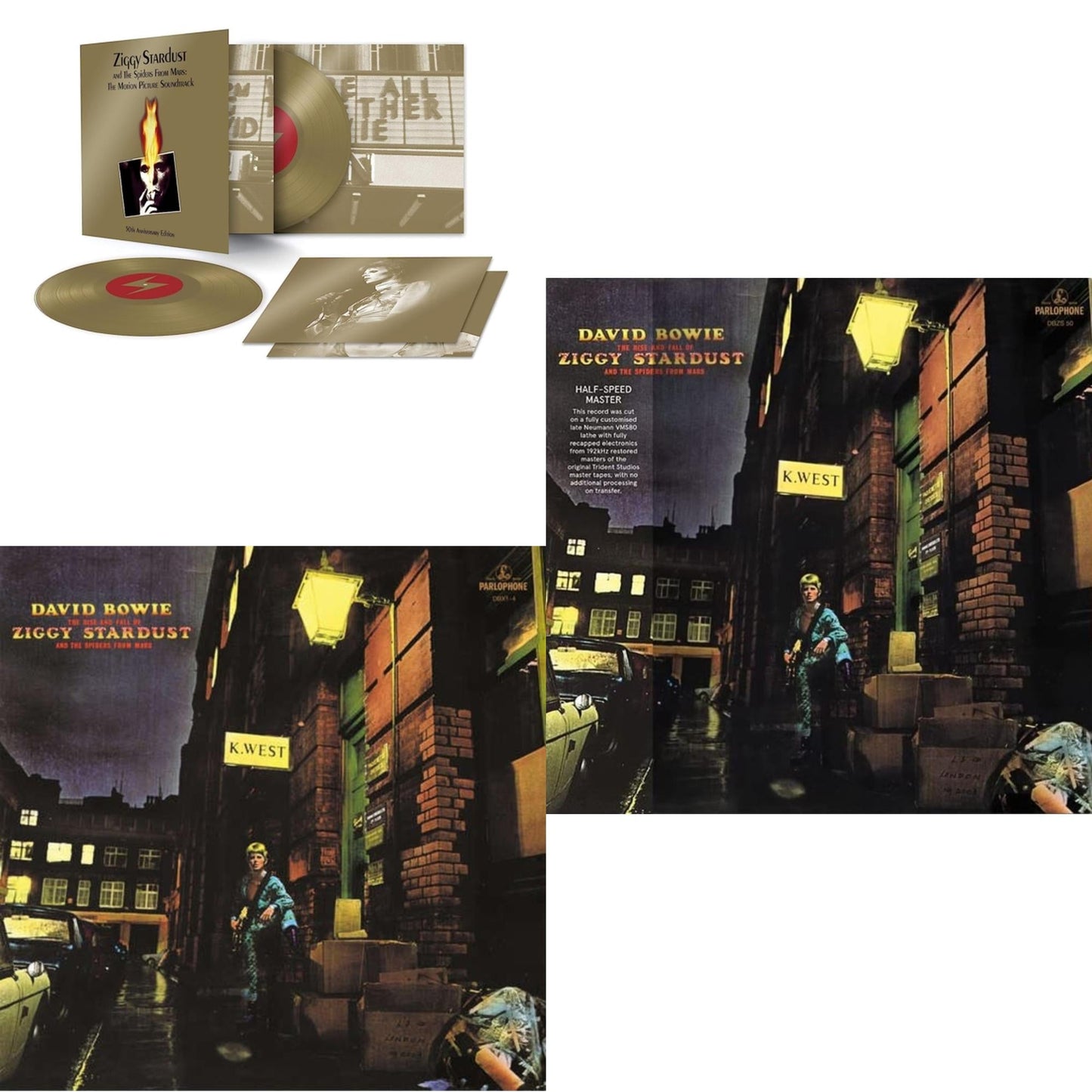 David Bowie - Rise & Fall Of Ziggy Stardust & The Spiders From Mars (2012 Remaster/Half-Speed Master) & Ziggy Stardust & The Spiders From Mars Ost (50Th Anniversary/2LP) & Rise & Fall Of Ziggy Stardust (2012 Remaster)