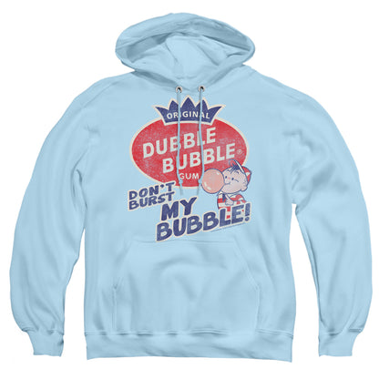 Dubble Bubble Burst Bubble Mens Hoodie Light Blue Officially Licensed