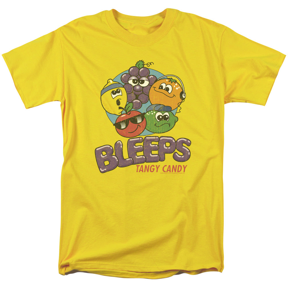 Dubble Bubble Bleeps Mens T Shirt Yellow