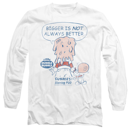 Dubble Bubble Bigger Mens Long Sleeve Shirt White Officially Licensed Officially Licensed