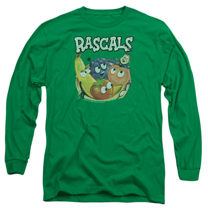 Dubble Bubble Rascals Mens Long Sleeve Shirt Kelly Green Officially Licensed Officially Licensed