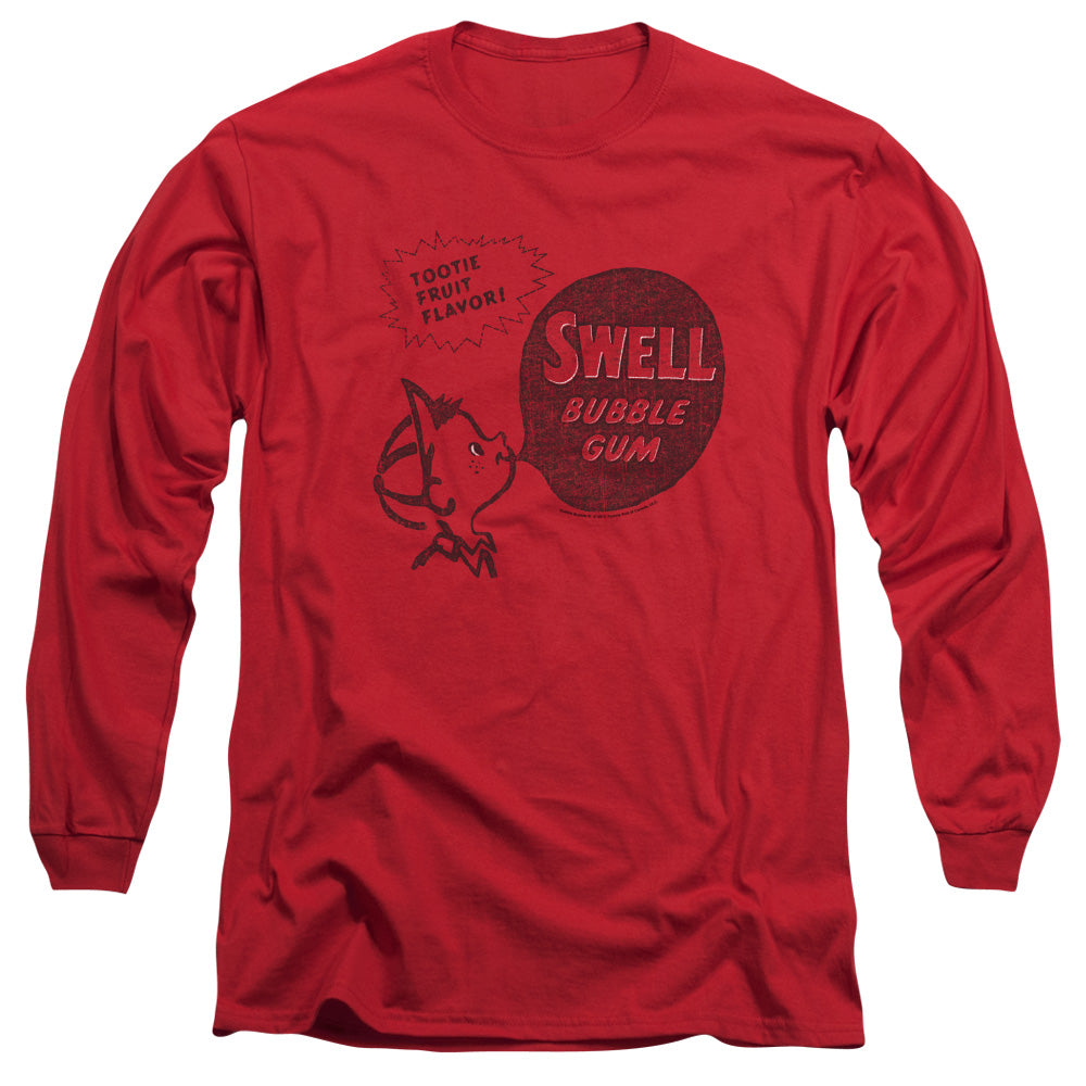 Dubble Bubble Swell Gum Mens Long Sleeve Shirt Red