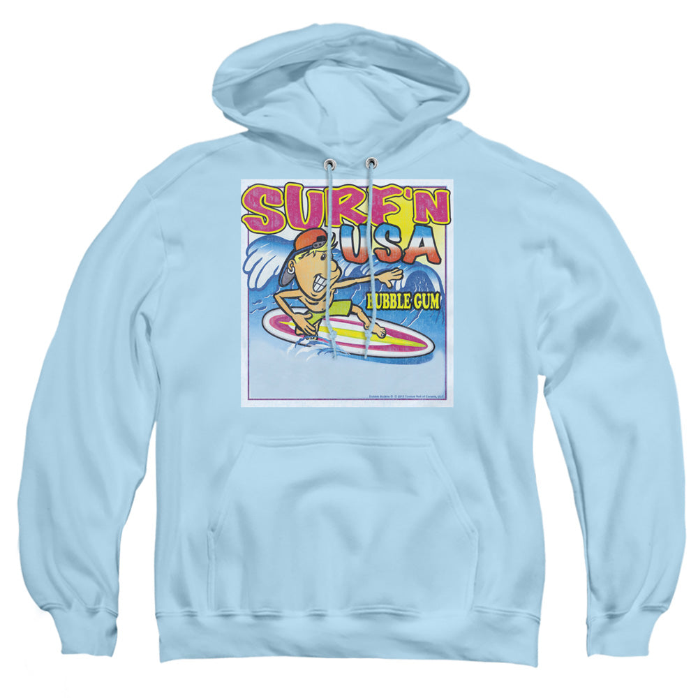 Dubble Bubble Surfn Usa Gum Mens Hoodie Light Blue Officially Licensed