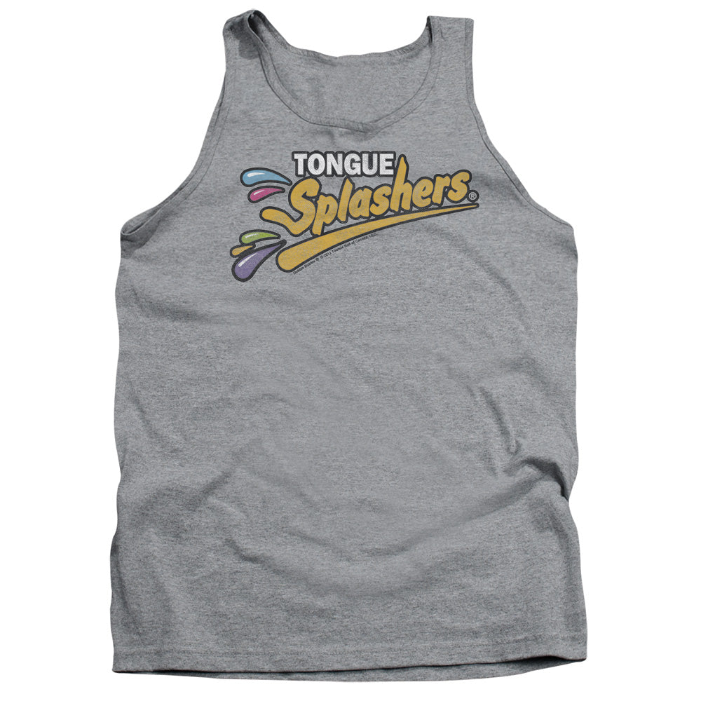 Dubble Bubble Tongue Splashers Logo Mens Tank Top Shirt Athletic Heather