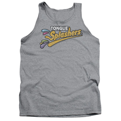 Dubble Bubble Tongue Splashers Logo Mens Tank Top Shirt Athletic Heather