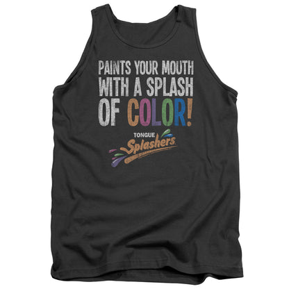 Dubble Bubble Paints Your Mouth Mens Tank Top Shirt Charcoal