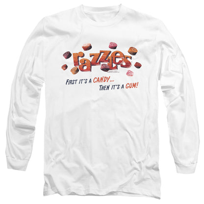Dubble Bubble A Gum And A Candy Mens Long Sleeve Shirt White Officially Licensed Officially Licensed