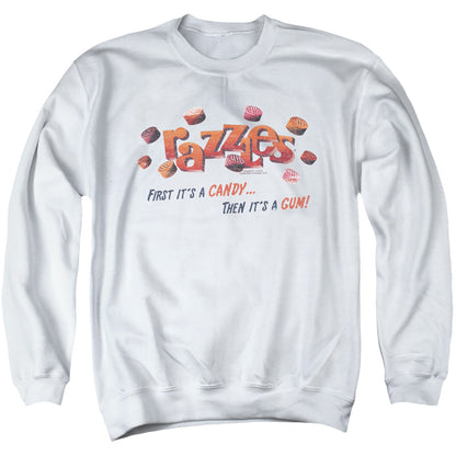 Dubble Bubble A Gum And A Candy Mens Crewneck Sweatshirt White