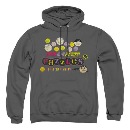 Dubble Bubble Razzles Retro Box Mens Hoodie Charcoal Officially Licensed