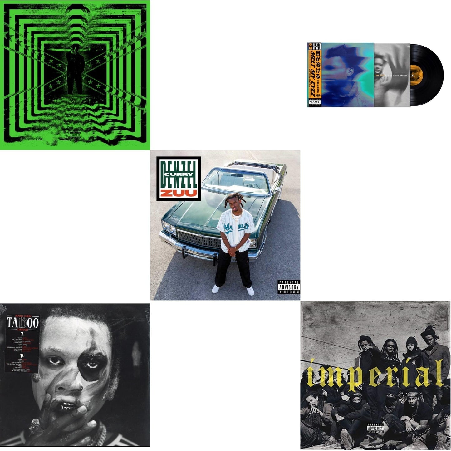 Denzel Curry - Imperial & Ta13oo (Red Slushie LP Vinyl) & Zuu & Melt My Eyez See Your Future & 32 Zel (Neon Yellow LP Vinyl)