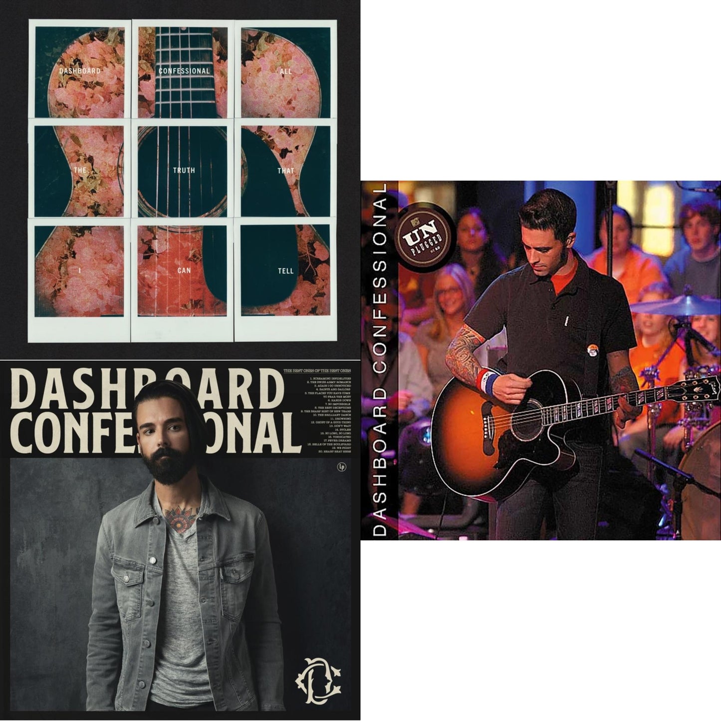Dashboard Confessional - Mtv Unplugged & Best Ones Of The Best Ones (Cream Color LP Vinyl) & All The Truth That I Can Tell