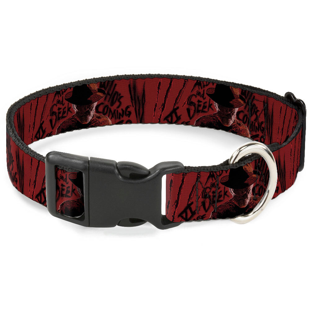Freddy Poses Hand Scratching Plastic Clip Dog Collar