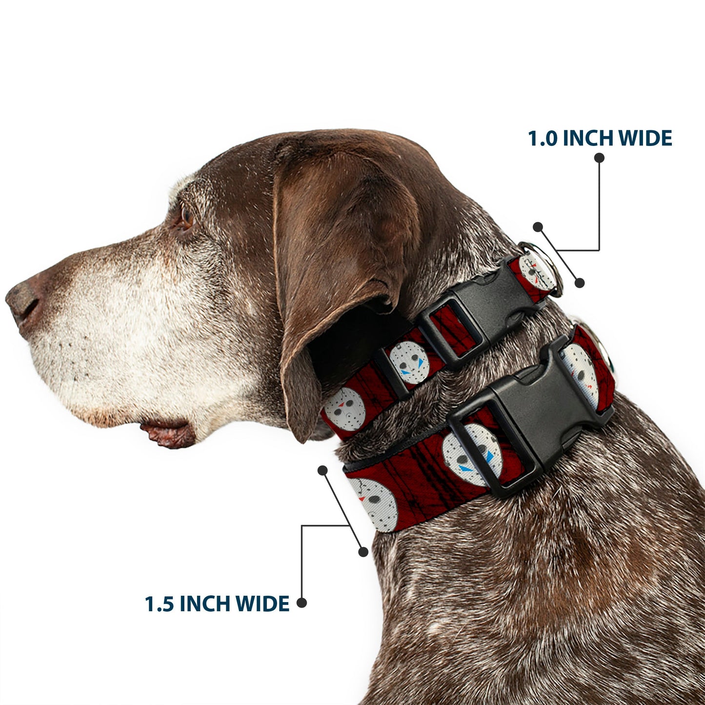 Friday the 13th Jason Hockey Mask Plastic Clip Dog Collar