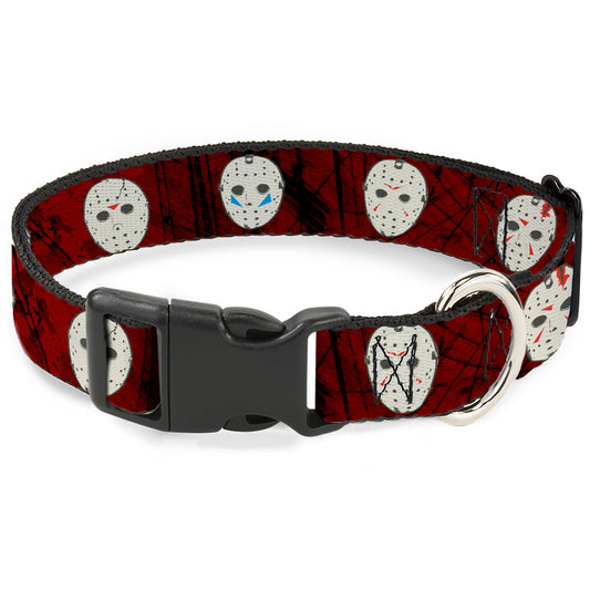 Friday the 13th Jason Hockey Mask Plastic Clip Dog Collar