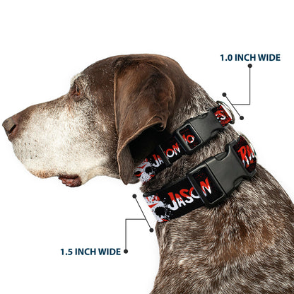 Friday The 13th Jason Voorhees Mask Plastic Clip Dog Collar