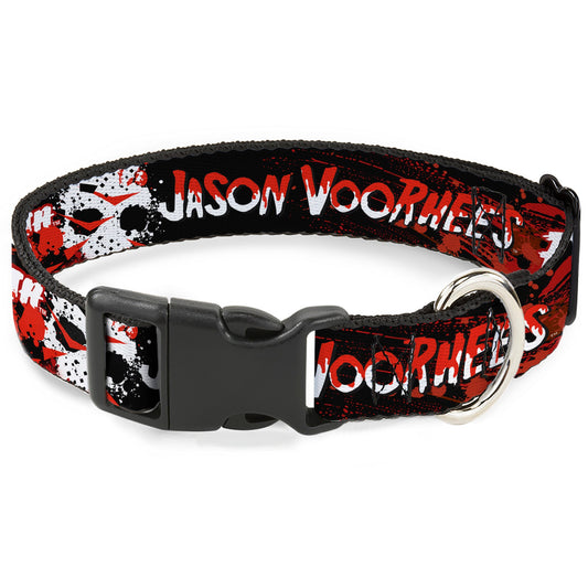 Friday The 13th Jason Voorhees Mask Plastic Clip Dog Collar