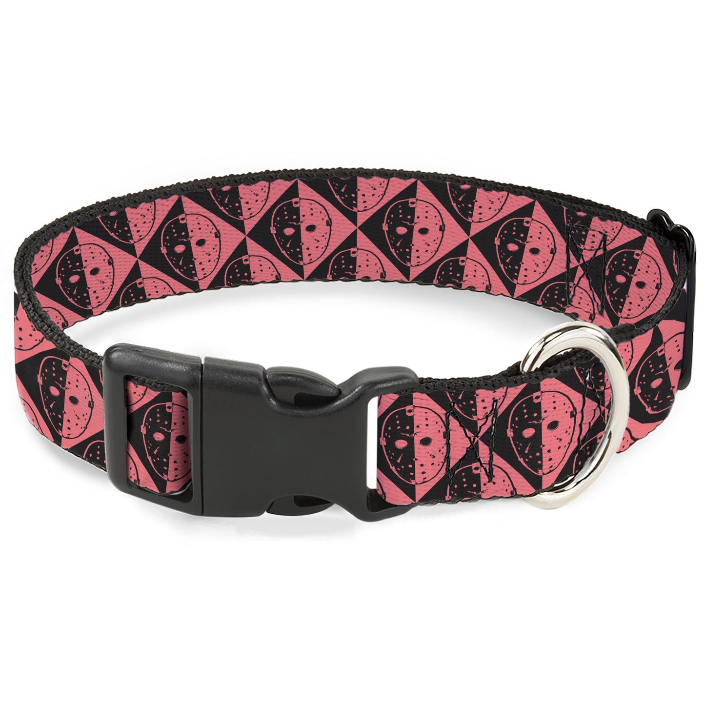 Friday the 13th Jason Mask Diamond Split Plastic Clip Dog Collar