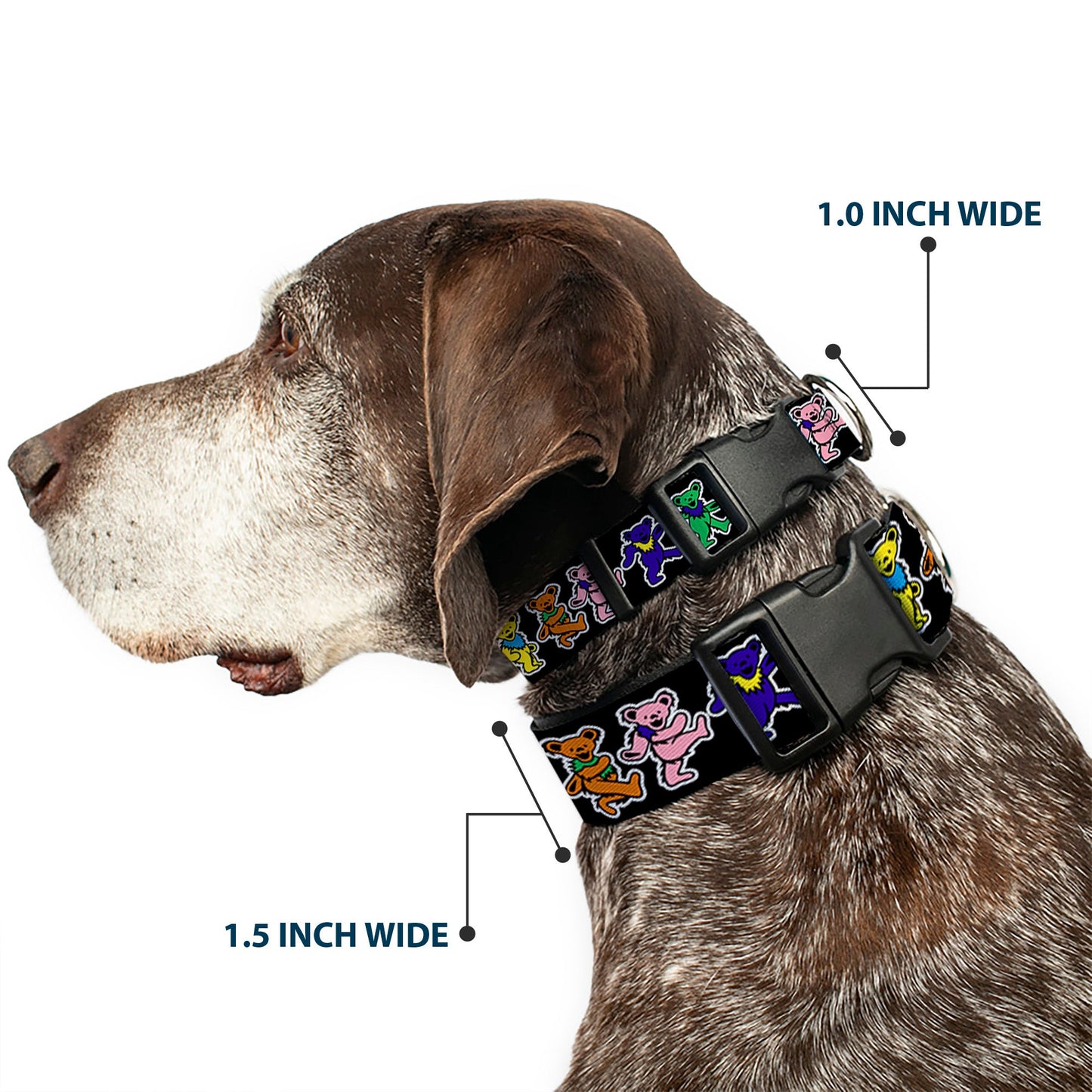 Grateful Dead Dancing Bears Plastic Clip Collar