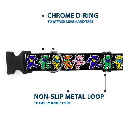Grateful Dead Dancing Bears Plastic Clip Collar