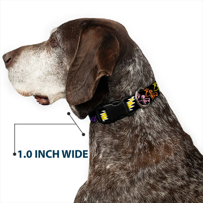 Grateful Dead Script with Bears and Skeletons Plastic Clip Collar