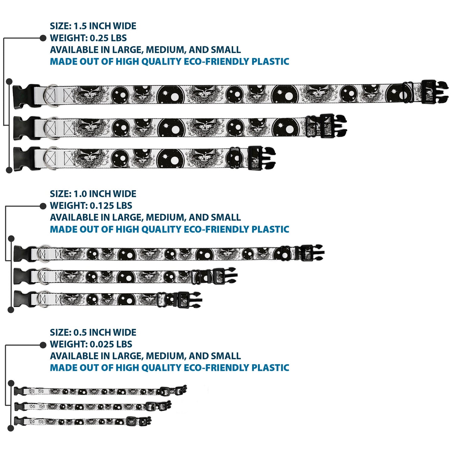 Grateful Dead Space Your Face Plastic Clip Collar