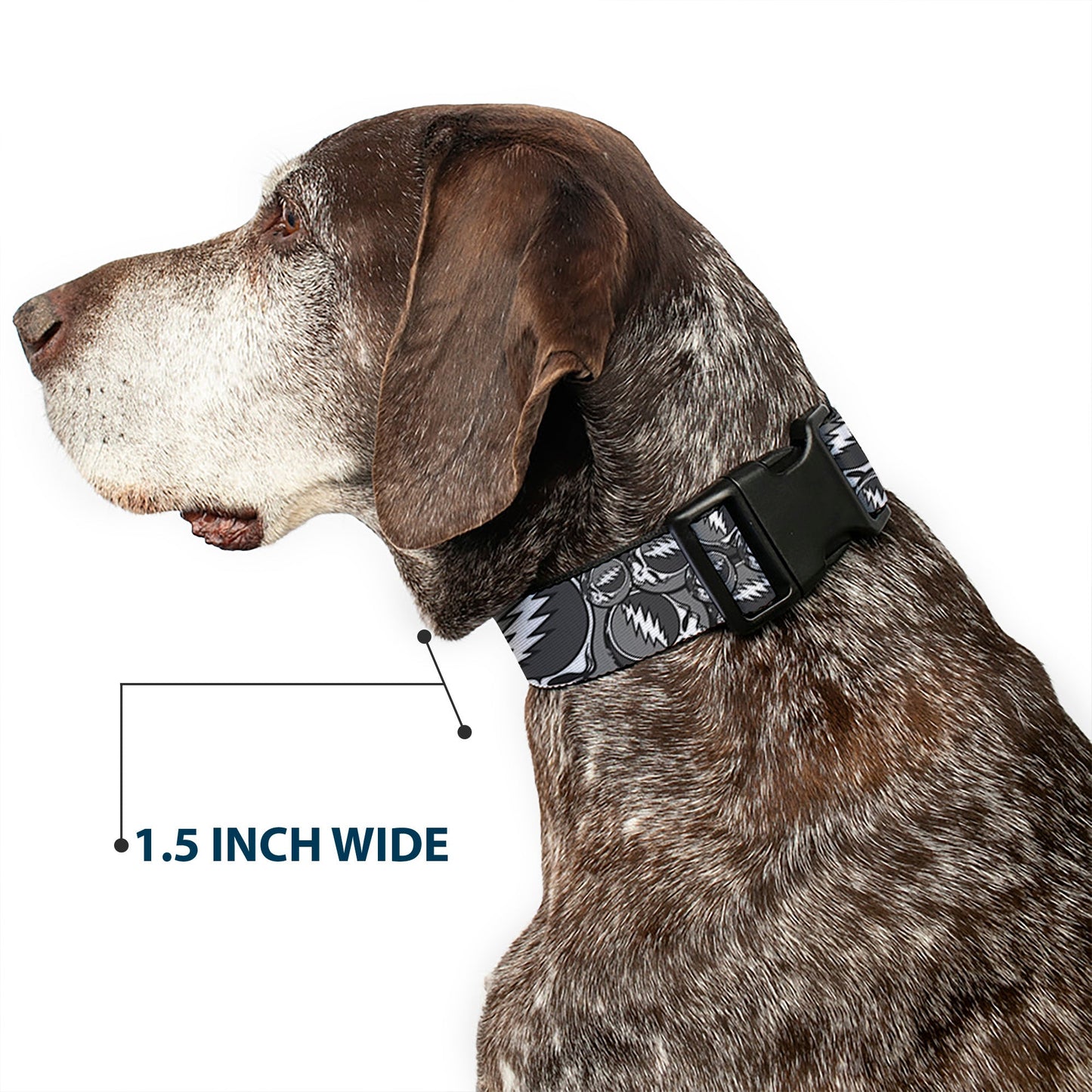 Grateful Dead Steal Your Face Stacked Plastic Clip Collar
