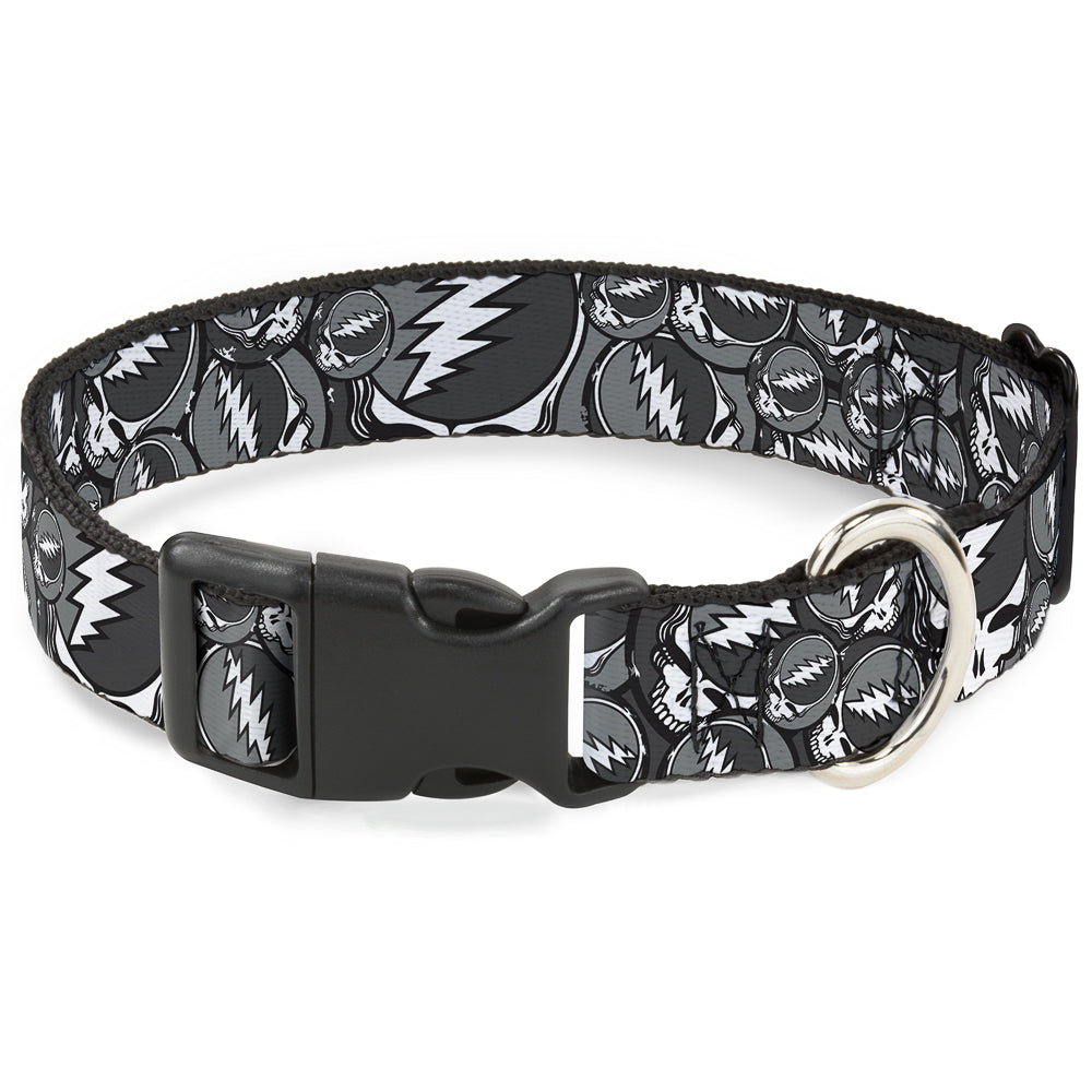 Grateful Dead Steal Your Face Stacked Plastic Clip Collar