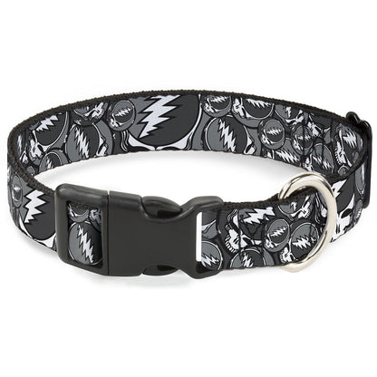 Grateful Dead Steal Your Face Stacked Plastic Clip Collar