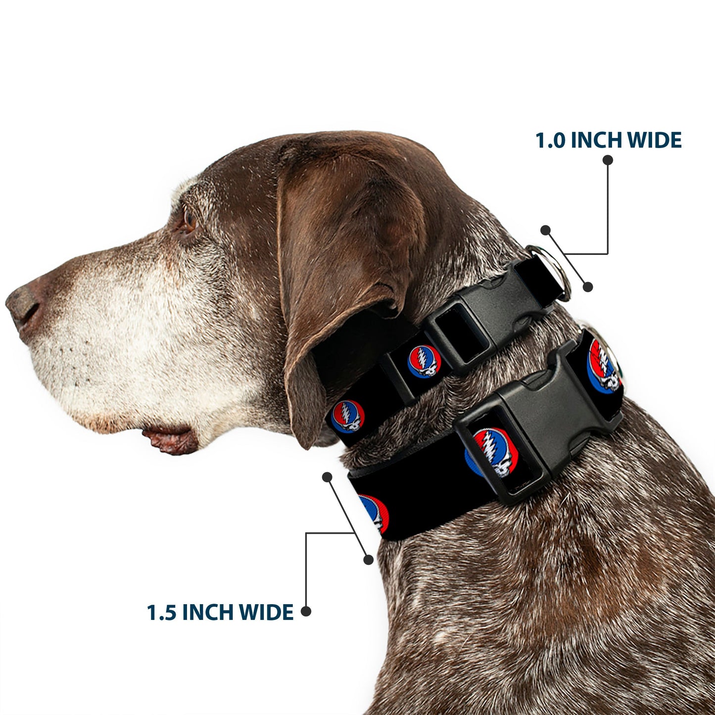 Grateful Dead Steal Your Face Plastic Clip Collar