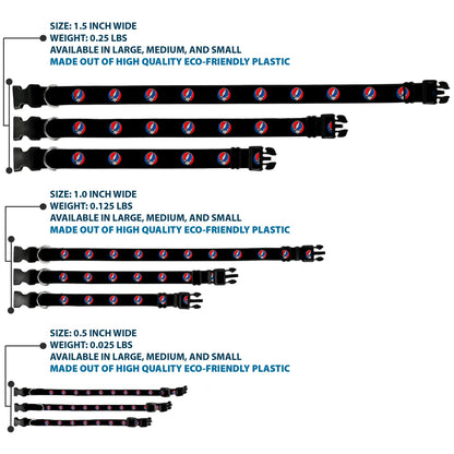 Grateful Dead Steal Your Face Plastic Clip Collar