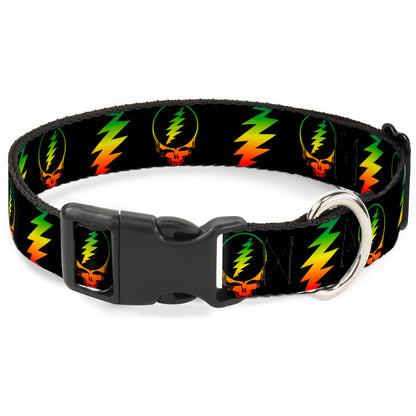 Grateful Dead Steal Your Face with Lightning Bolt Repeat Plastic Clip Collar