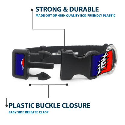 Grateful Dead Steal Your Face with Lightning Bolt Plastic Clip Collar
