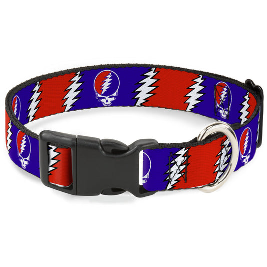 Grateful Dead Steal Your Face with Lightning Bolt Plastic Clip Collar