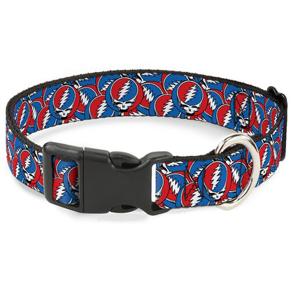 Grateful Dead Steal Your Face Logo Stacked Plastic Clip Collar