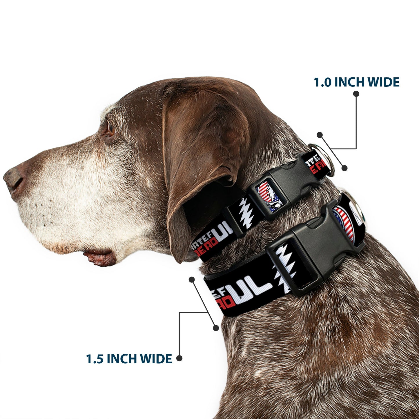 Grateful Dead Steal Your Face Stars and Stripes Plastic Clip Collar
