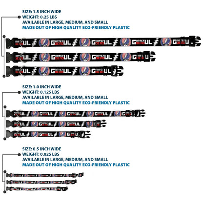 Grateful Dead Steal Your Face Stars and Stripes Plastic Clip Collar