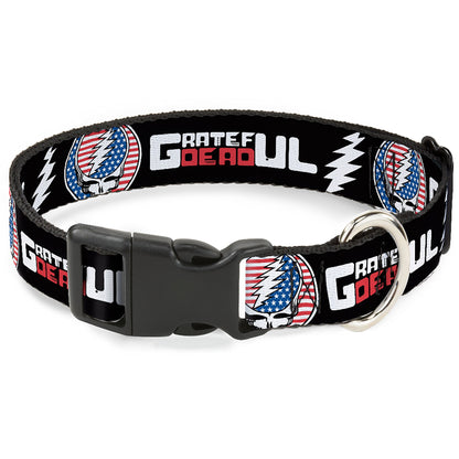 Grateful Dead Steal Your Face Stars and Stripes Plastic Clip Collar