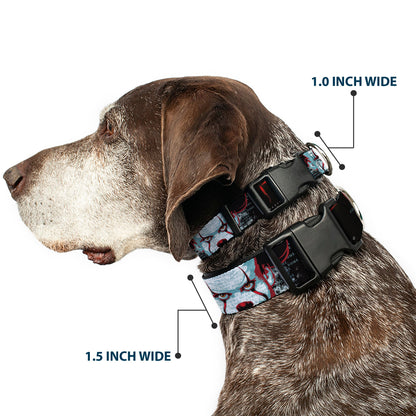 IT Pennywise Face Plastic Clip Dog Collar