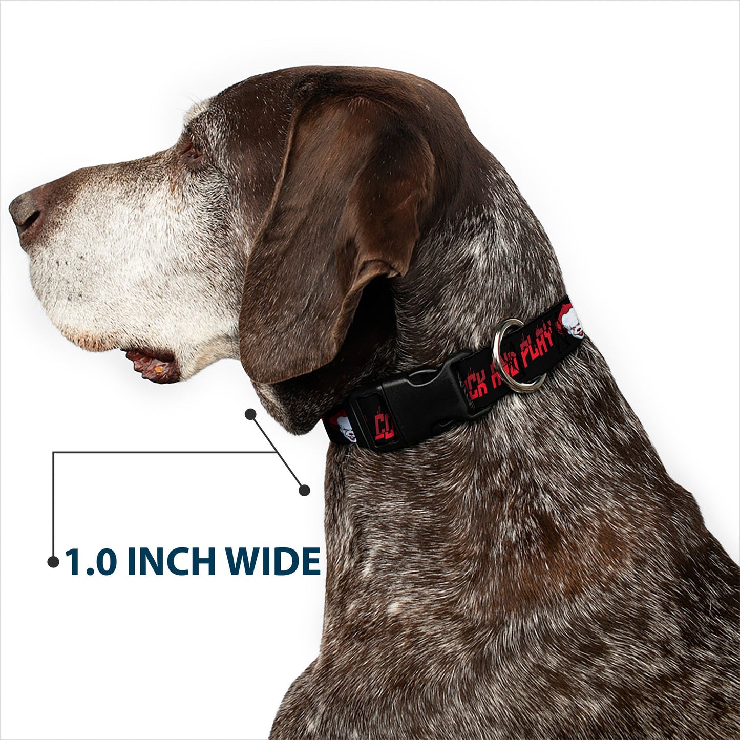 IT Chapter Two Pennywise Face Come Back And Play Plastic Clip Dog Collar