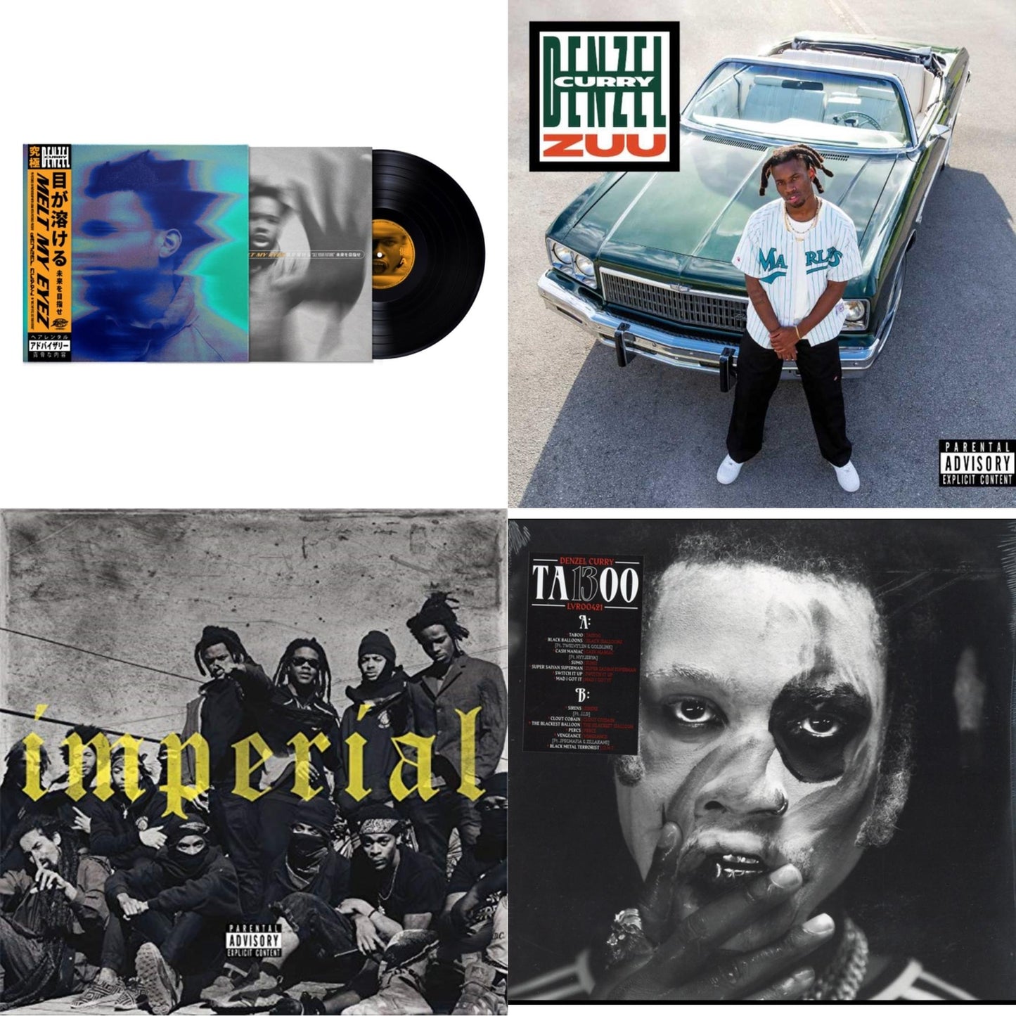Denzel Curry - Imperial & Ta13oo (Red Slushie LP Vinyl) & Zuu & Melt My Eyez See Your Future