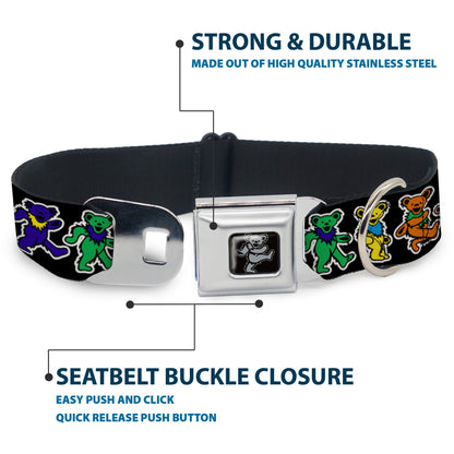 Grateful Dead Dancing Bears Seatbelt Buckle Collar