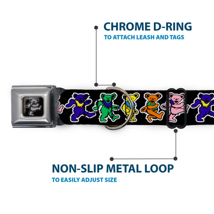 Grateful Dead Dancing Bears Seatbelt Buckle Collar