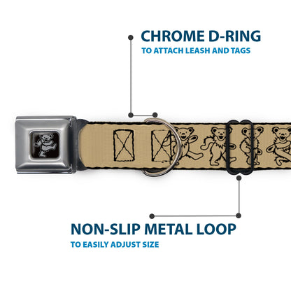 Grateful Dead Bear Seatbelt Buckle Collar