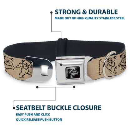 Grateful Dead Dancing Bear Seatbelt Buckle Collar