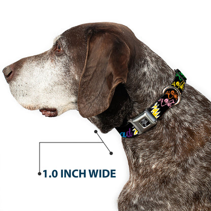 Grateful Dead Dancing Bears and Skeletons Seatbelt Buckle Collar