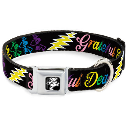 Grateful Dead Dancing Bears and Skeletons Seatbelt Buckle Collar